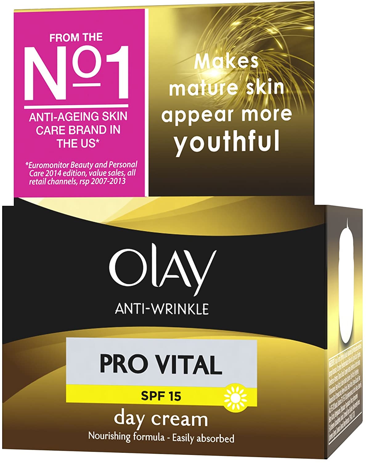 Olay Anti-Wrinkle Pro Vital Day Cream With SPF15, Helps Visibly Reduce Fine Lines & Wrinkles, for Mature Skin 50ml - Image 4