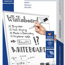 STAEDTLER 351-9 Lumocolor Whiteboard Marker with Bullet Tip - Black, Pack of 10