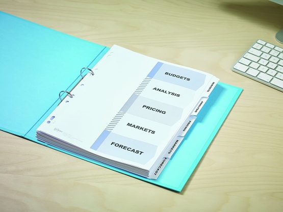 Avery 01810061 A4 IndexMaker Punched Card Dividers with Printable Tabs, 5 Part Dividers - White - Image 4