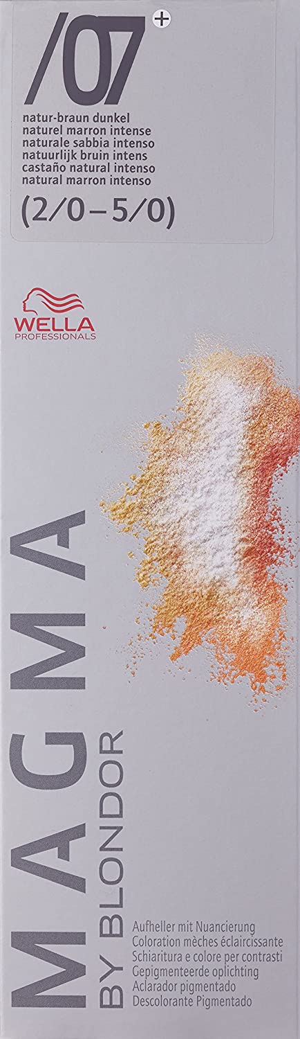 WELLA Magma By Blondor Pigmented Lightener Hair Colour, No. 07+ Dark Natural Brown, 0.12 kg 8005610585611 - Image 2