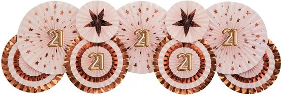 Neviti 773758 Glitz and Glamour Age 21 Pinwheels, Pink/Rose Gold - Image 2