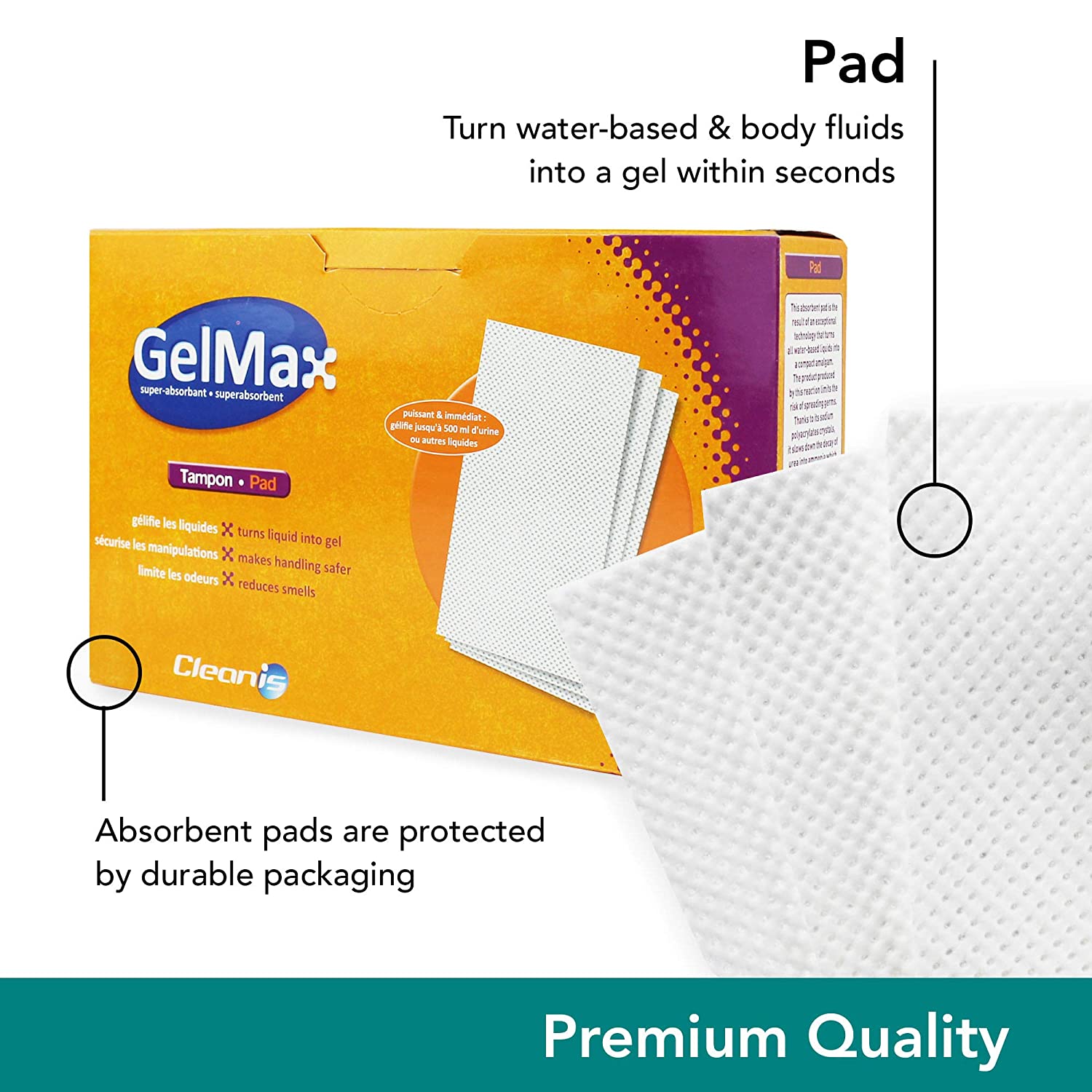GelMax 9582104 Super Absorbent Pad (Pack of 25), 25 unité (Lot de 1) - Image 4