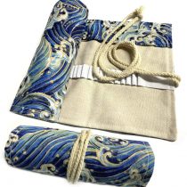 Canvas Pencil Wrap Case, DOITEM 72 Holes Colored Pencil Roll Holder Storage Pouch for Artist, School, Office and Animal