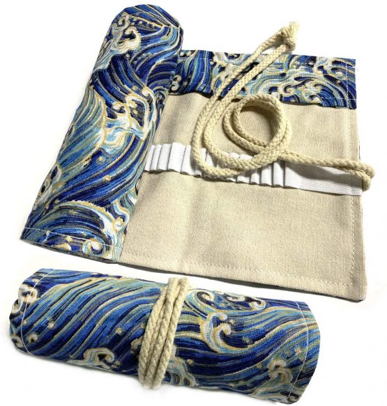Canvas Pencil Wrap Case, DOITEM 72 Holes Colored Pencil Roll Holder Storage Pouch for Artist, School, Office and Animal