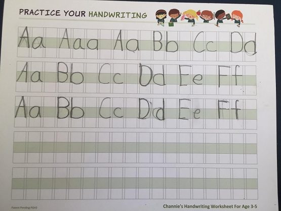 Channie’s Quick & Neat Alphabet Writing Pad, Practice Handwriting & Printing Workbook, 80 Pages Front & Back, 40 Sheets, Grades PreK – 1st, Size 8.5” x 11” - Image 2