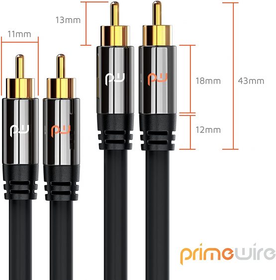 CSL-Computer RCA Audio Cable 1.5m - 2x RCA to 2x RCA Male Stereo Audio Lead for Dolby Digital Surround Sound - Extension Wire for Stereo Sound System TV HDTV Speaker ecc - Image 3