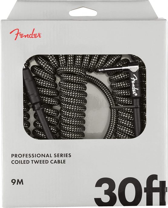 Fender©"Professional Series" Coil Cable - 30FT (9m) - Gray Tweed