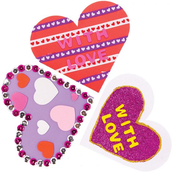 Baker Ross AT364 Heart Greeting Cards - Pack of 12, Creative Art And Craft Supplies For Kids To Make, personalize And Decorate - Image 3