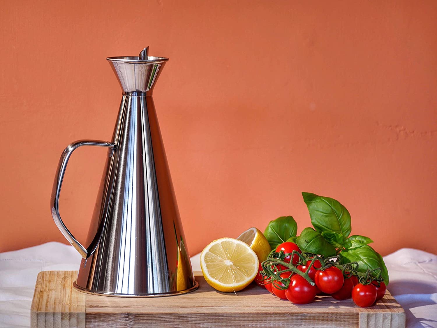 Olietta Oil Dispenser Stainless Steel Non Drip Leak Proof No Mess Olive Oil & Vinegar Pourer & Kitchen Drizzler Bottle 500ML 0.5 Litre Great for Pouring & Drizzling Easy to Clean & Leakproof - Image 2