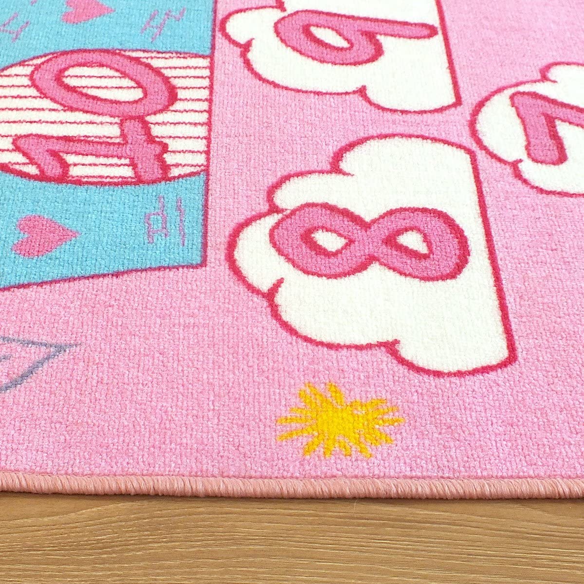 Princess Castle Hopscotch Pink Childrens Rug Play Mat 80cm x 150cm (2'6 x 5' approx) - Image 3
