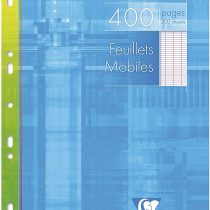 Clairefontaine A4 Single Sheets, Séyès Ruled, Multi-punched - White (200 sheets)
