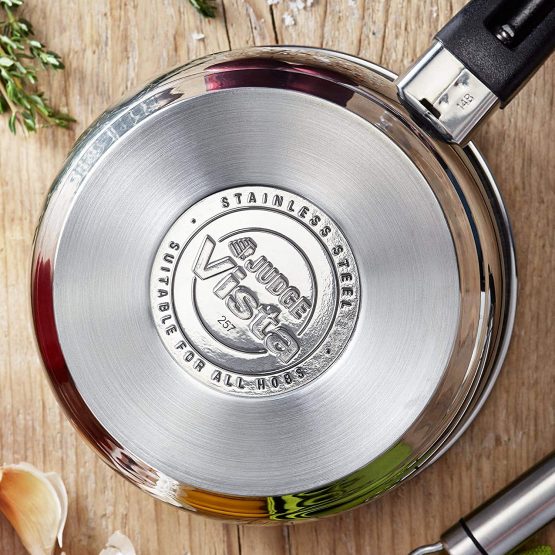 Judge Vista J222A Stainless Steel Non-Stick Large Skillet Frying Pan, 26cm, Induction Ready, Oven Safe, 25 Year Guarantee - Image 3