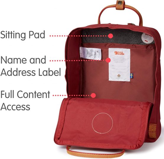 FJÄLLRÄVEN Unisex Adult Kånken Backpack - Ox Red-Goose Eye, 27 x 13 x 38 cm/16 Litre - Image 4