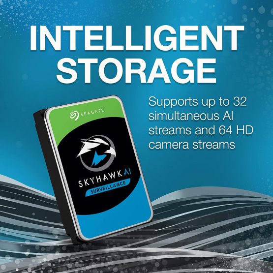Seagate 10 TB SkyHawk AI Surveillance 3.5 Inch Hard Drive ST10000VE0008 (SATA 6Gb/s/250MB/7200 RPM) - Image 3
