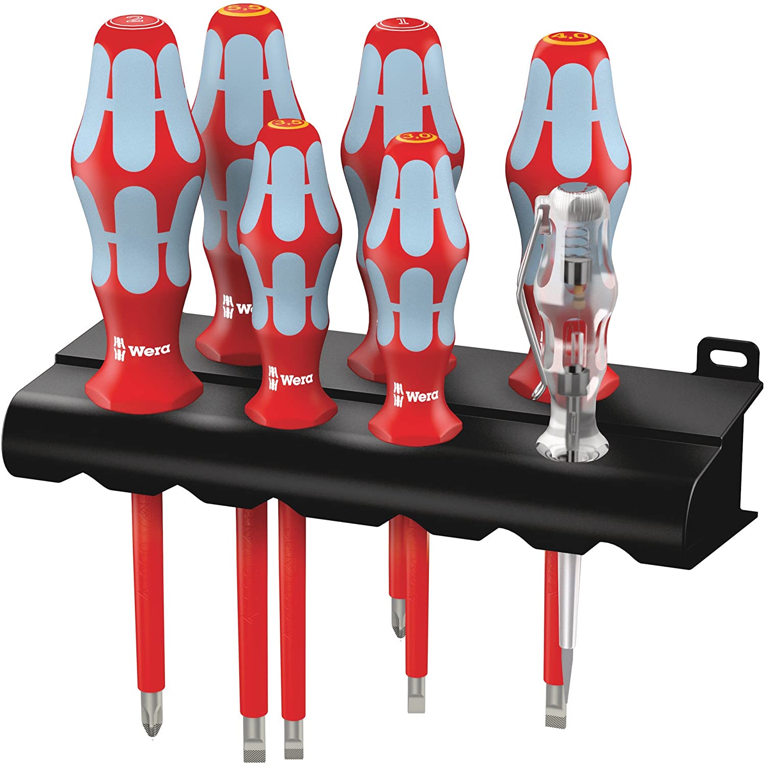 Wera 3160 i/7 Kraftform VDE Stainless Steel Lasertip screwdriver set, PH/SL, 7pc, 05022728001, Silver