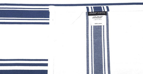 AMOUR INFINI Classic Vintage Stripe Kitchen Dish Towels | 4 Pack | 50 x 70 cm | Multi-use Kitchen Towels With Hanging Loop |100% Ring Spun Premium Cotton | Highly Absorbent Tea Towels | Blue - Image 4