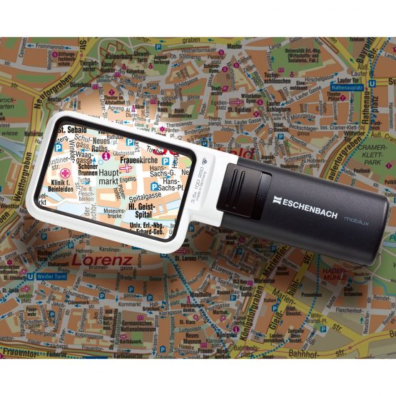 Eschenbach MobiluxLED Hand-Held Magnifying Glass with LED Lighting 3.5 x Lens Size 75 x 50 mm - Image 2