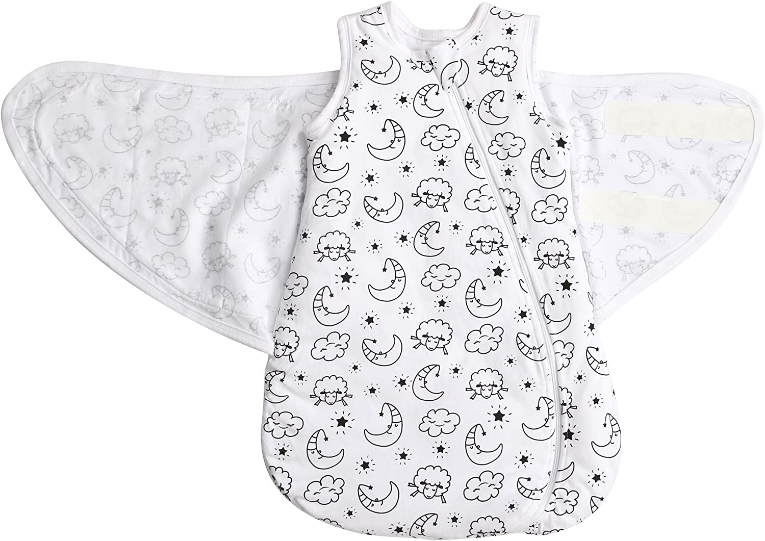 MKW Babies 100 Premium Cotton Swaddle Baby Sleeping Bag White, Unisex and Autumn/Winter use