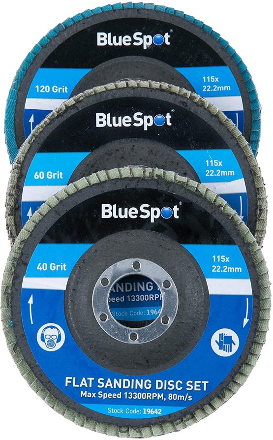 Blue Spot 19642 4 1/2-inch Flat Sanding Disc (3 Pieces)