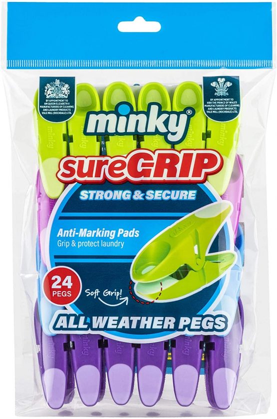 Minky SureGrip Pegs, Assorted color, Pack of 24 - Image 2