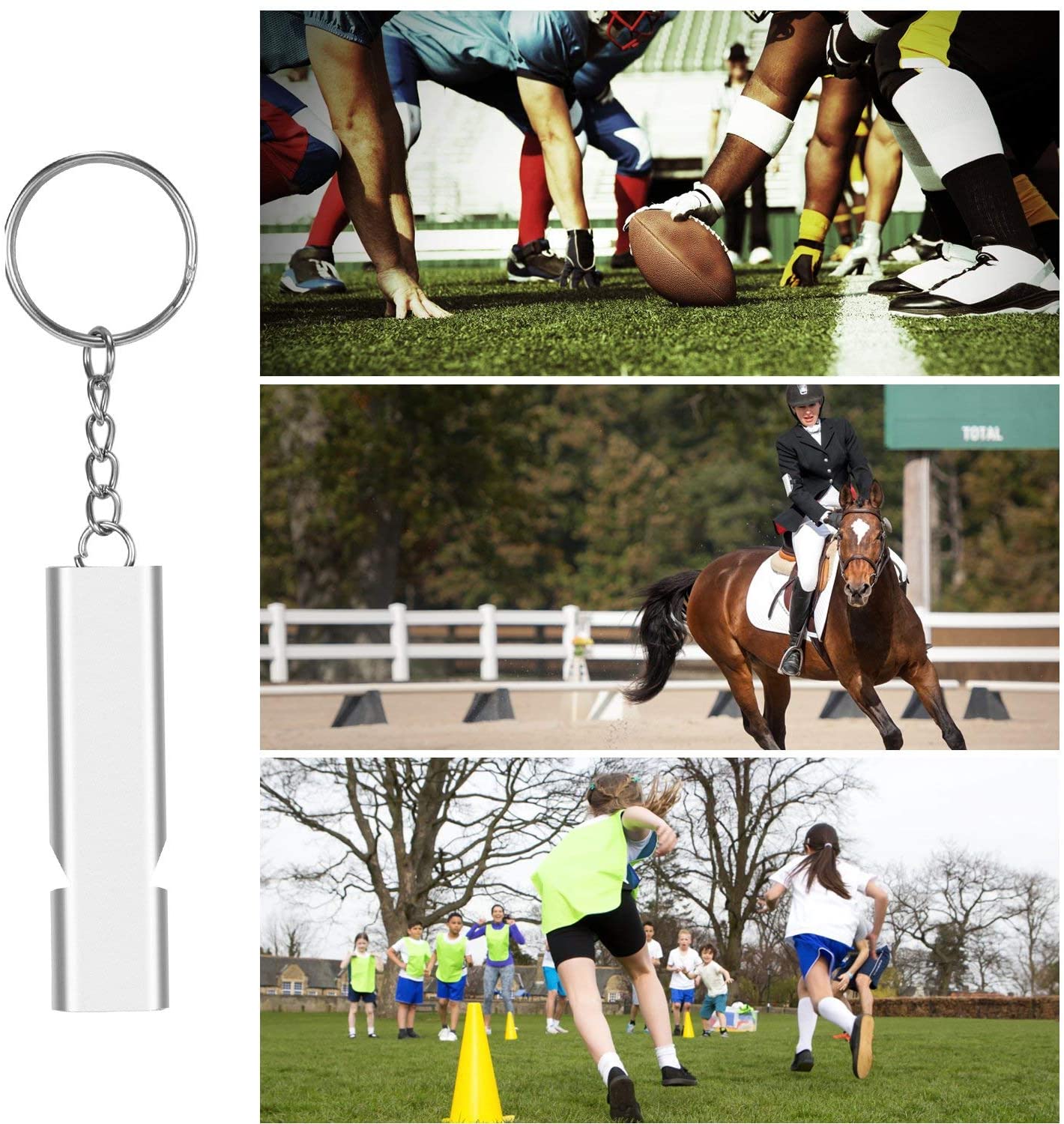 Seraphis Emergency Whistle 2 Pack Aluminium Double Tubes Safety Whistles Outdoor, Silver and Gold - Image 4