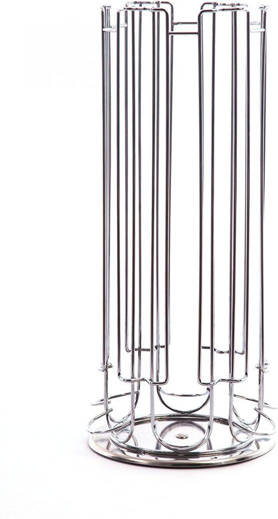 Peak Coffee Revolving Coffee Pod Holder Stand for 48 Dolce Gusto Pods | Coffee Capsule Storage, Organiser & Dispenser | Rotating Tower Wire Rack | Modern Chrome Finish - Image 2