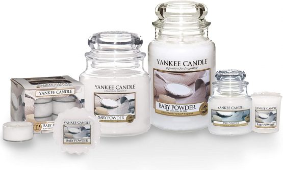 Yankee Candle Scented Candle, Baby Powder Medium Jar Candle - Image 4