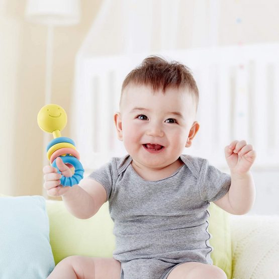 Hape E0024 Baby Rattling Rings Teether - Made From Rice - Image 3