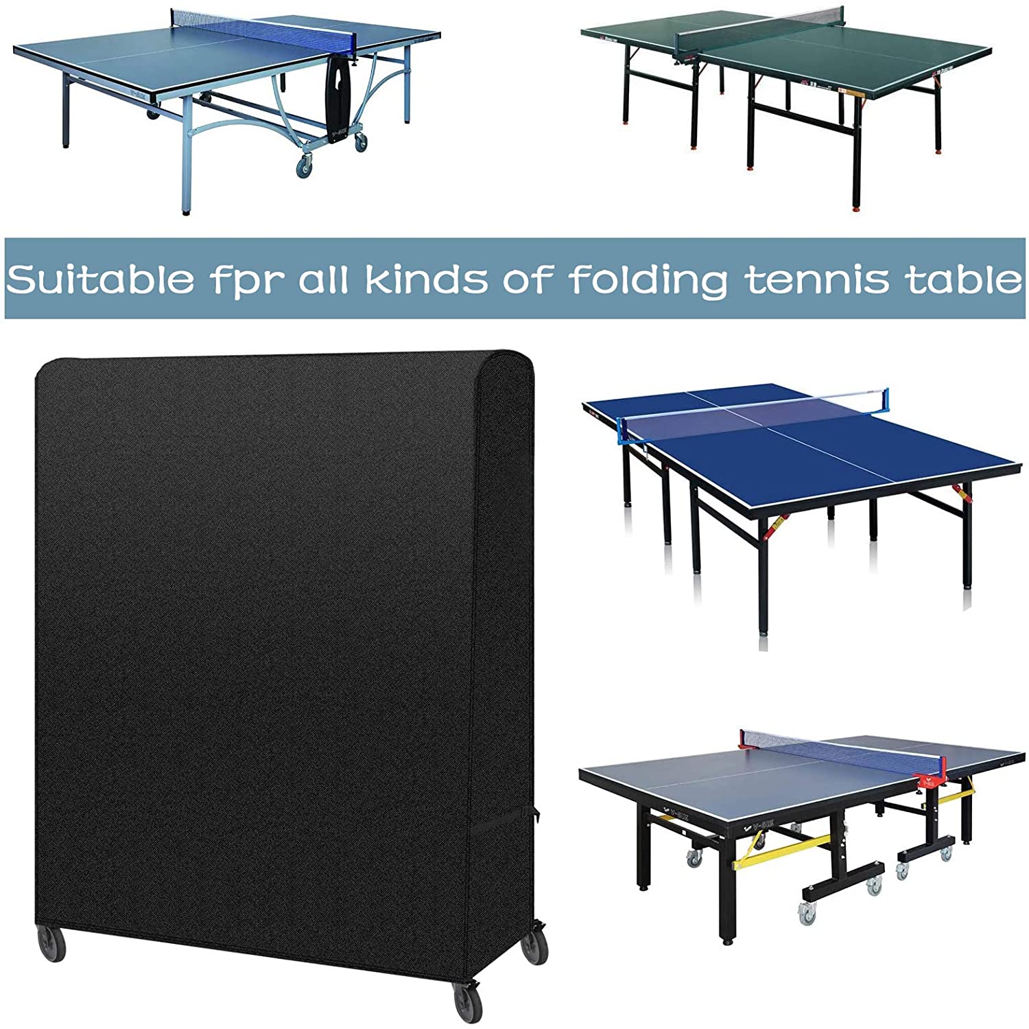 Table Tennis Table Cover, Windproof, AntiUV, Heavyduty 420D oxford
