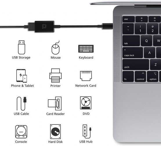 nonda USB C to USB Adapter, USB-C to USB 3.0 Adapter, USB Type-C to USB, Thunderbolt 3 To USB Female Adapter OTG for MacBook Pro 2018/2017, MacBook Air 2018, Surface Go and more Type-C Devices Black - Image 2