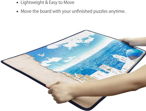 Becko Jigsaw Puzzle Board Portable Puzzle Mat for Puzzle Storage Puzzle Saver, Non-Slip Surface, Up to 1000 Pieces (Khaki) - Image 4