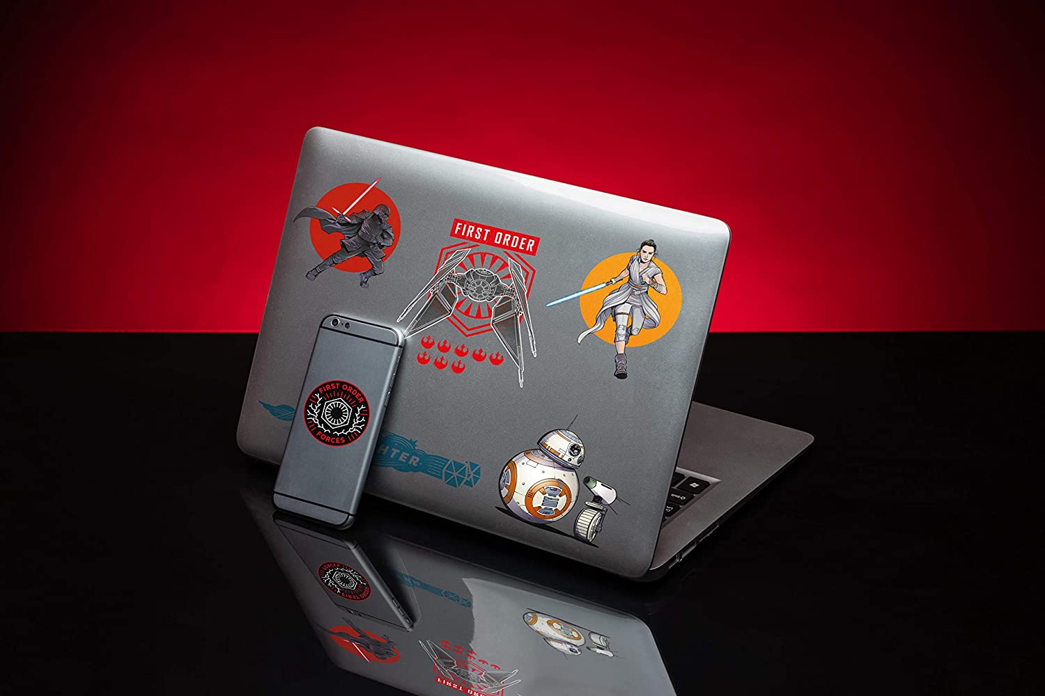 Paladone PP6139SWN Star Wars Episode 9 Gadget Decal 4 Sheets of Waterproof, Repositionable, Reusable Stickers, Multi-Colour - Image 3