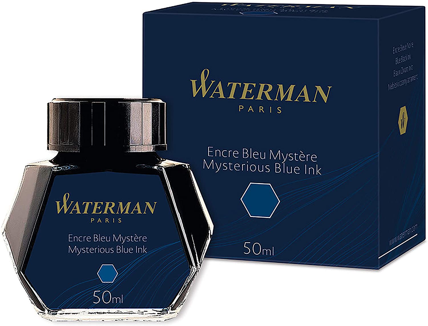 Waterman Fountain Pen Ink, Mysterious blue, 50 ml (Pack of 1)
