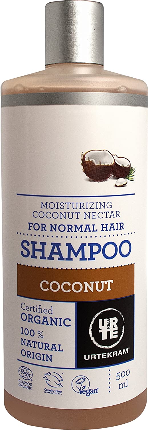 Urtekram Shampoo Coconut - Normal Hair - Vegan, Organic, Moisturizing, Natural Origin, Sweet, 500 ml, 500 ml (Pack of 1)