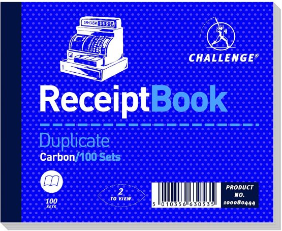 Challenge 280 x 152 mm 2 to View Duplicate Receipt Book, Carbon, 100 Pages, Set of 1, 100080444 - Image 2