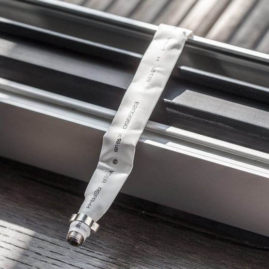 Poppstar 4x 21,5 cm SAT window feedthrough cable, colour white, 8x F-Connectors to antenna (4x male, 4x female) - Image 4