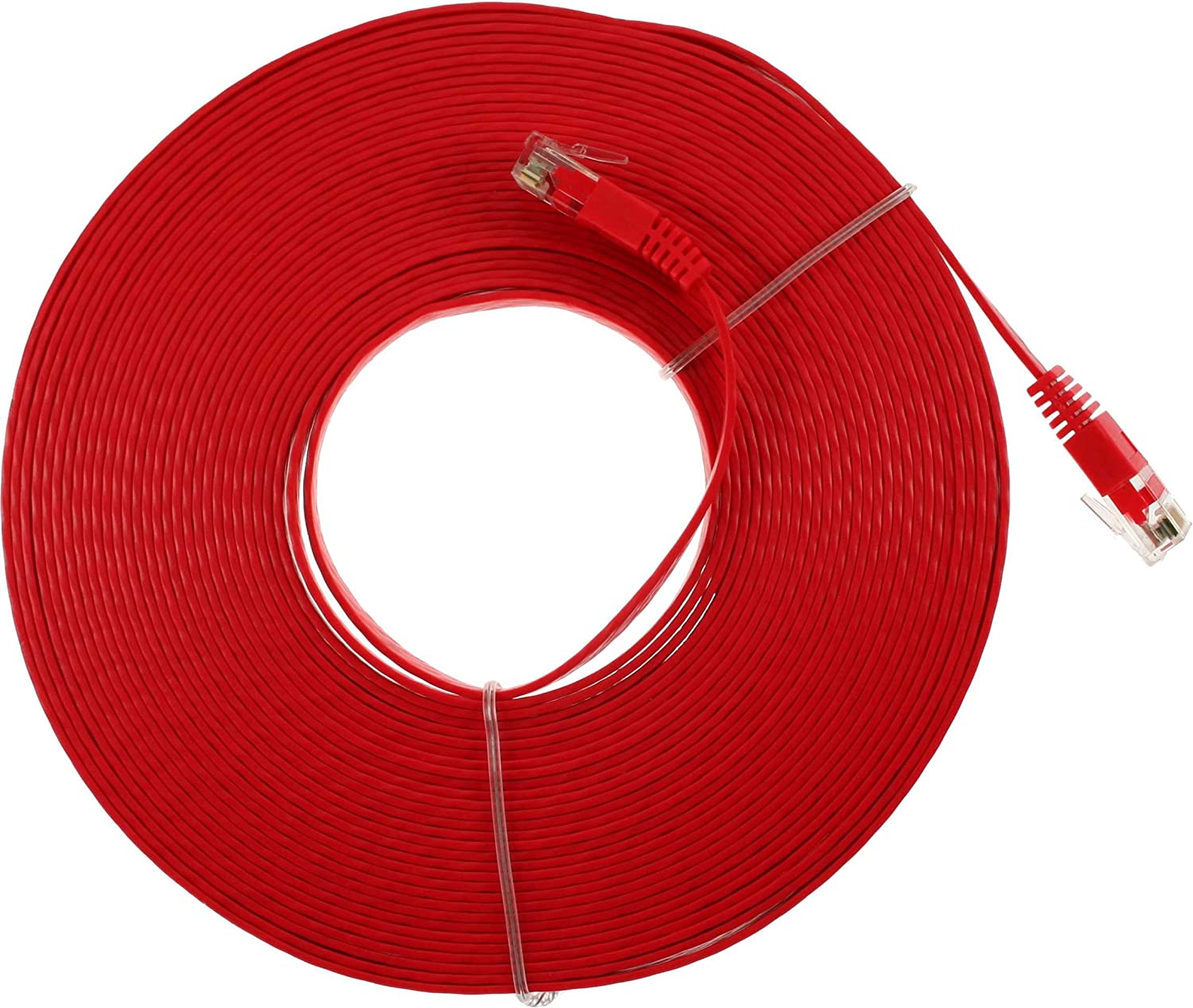 InLine Patch Cable Flat UTP/Cat. 6/10 m/Red, 10m -- rot - Image 2