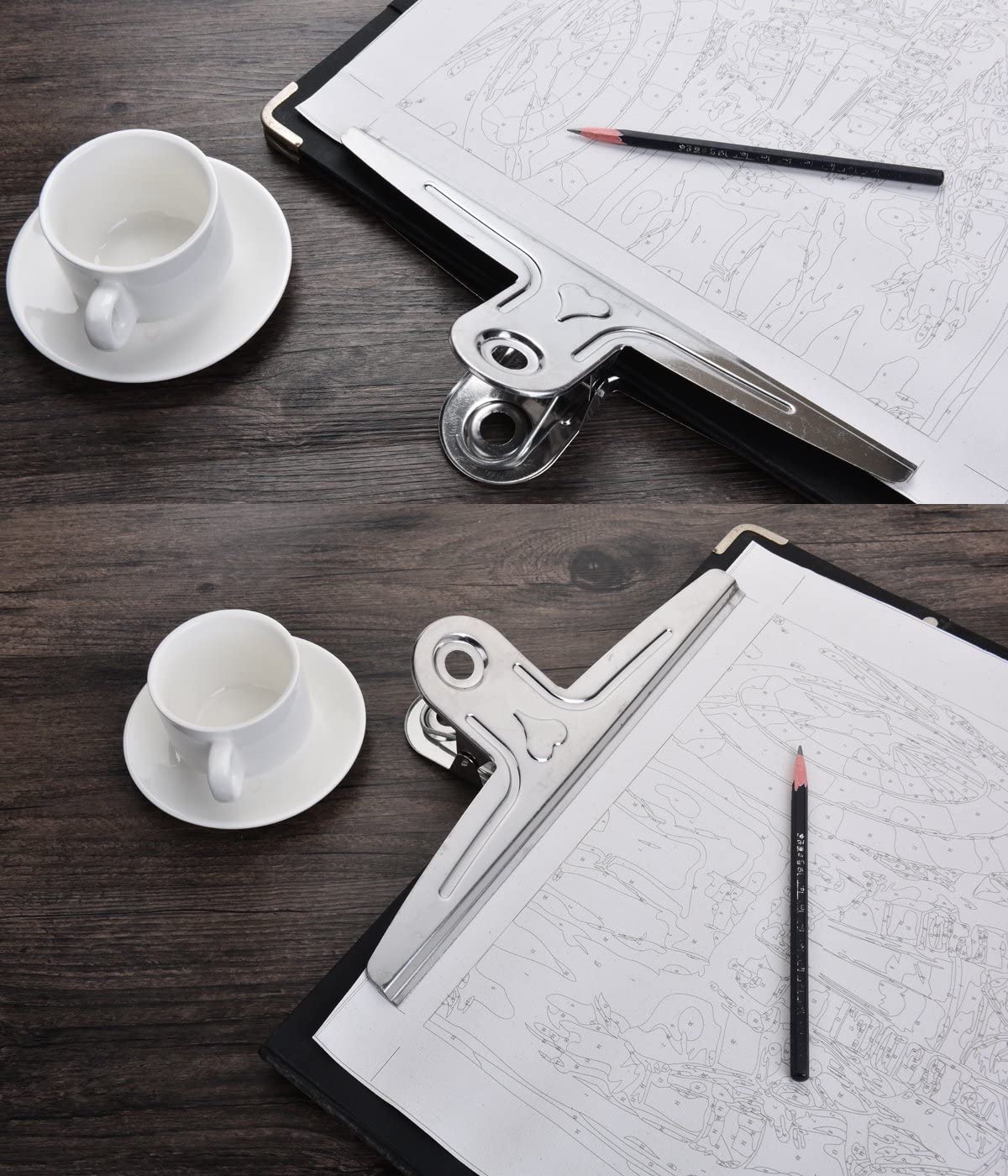 Coideal Extra Large Bull Clips 11.8 Inch, 2 Pack Silver Oversized Binder Paper Clips Stainless Steel Giant Clamps (30 cm) - Image 4