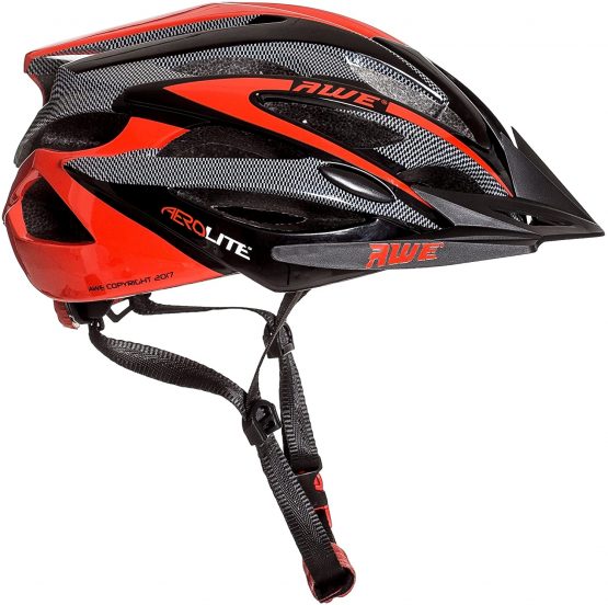 AWE AeroLite Men's Bicycle Helmet - Black/Red, Size 58-61 - Image 2