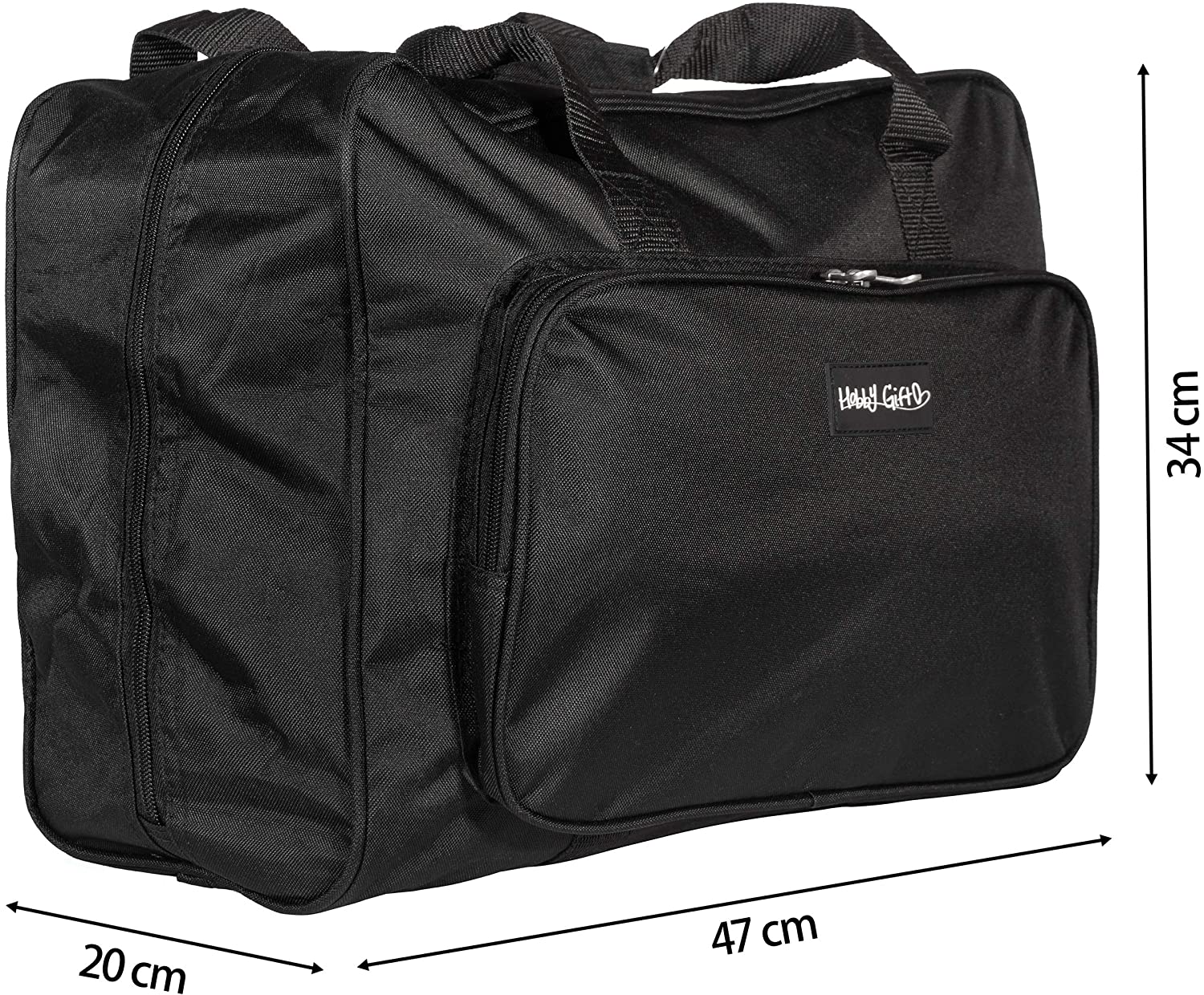 Hobbygift MR4660BLK Sewing Machine Bag, Black, 47 x 21 x 33 cm, 43 x 26 x 34cm - Image 2