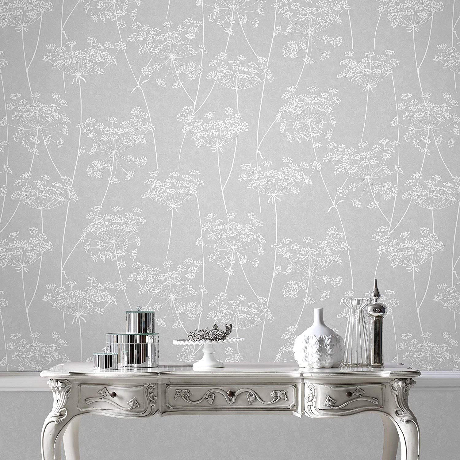 Superfresco Easy Aura Grey Wallpaper, 52 x 1000 cm