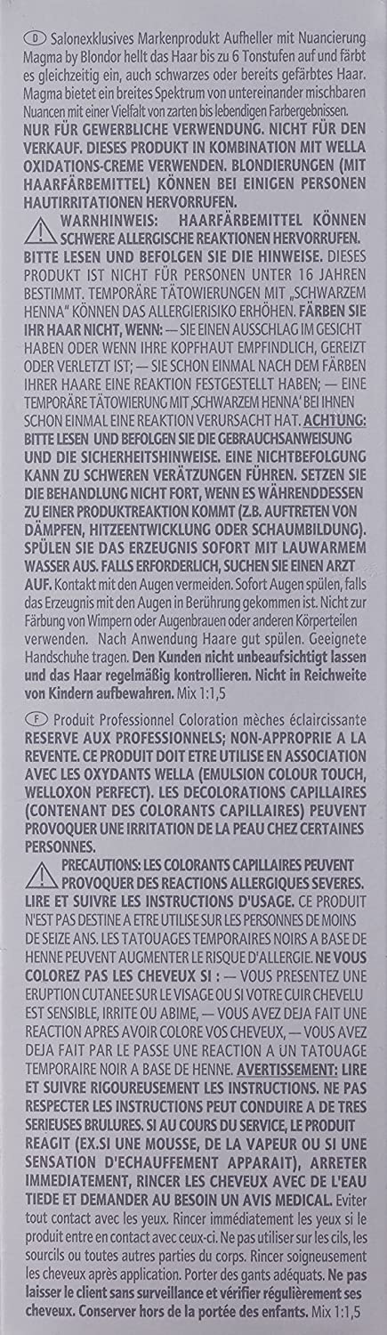 WELLA Magma By Blondor Pigmented Lightener Hair Colour, No. 07+ Dark Natural Brown, 0.12 kg 8005610585611 - Image 3