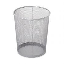 Rubbermaid Commercial Products FGWMB20SLV, 5gal Round Mesh Wastebasket - Silver