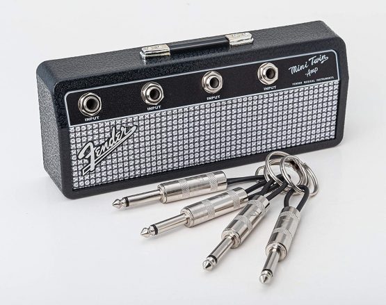 Licensed Fender Jack Rack- Wall mounting guitar amp key holder, includes 4 guitar plug keychains and 1 wall mounting kit. Quick and easy installation. - Image 2