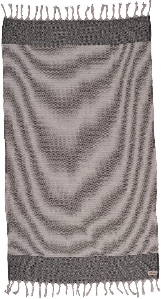 Bersuse 100% Cotton - Hierapolis XXL Throw Blanket Turkish Towel - Black XL - Image 4