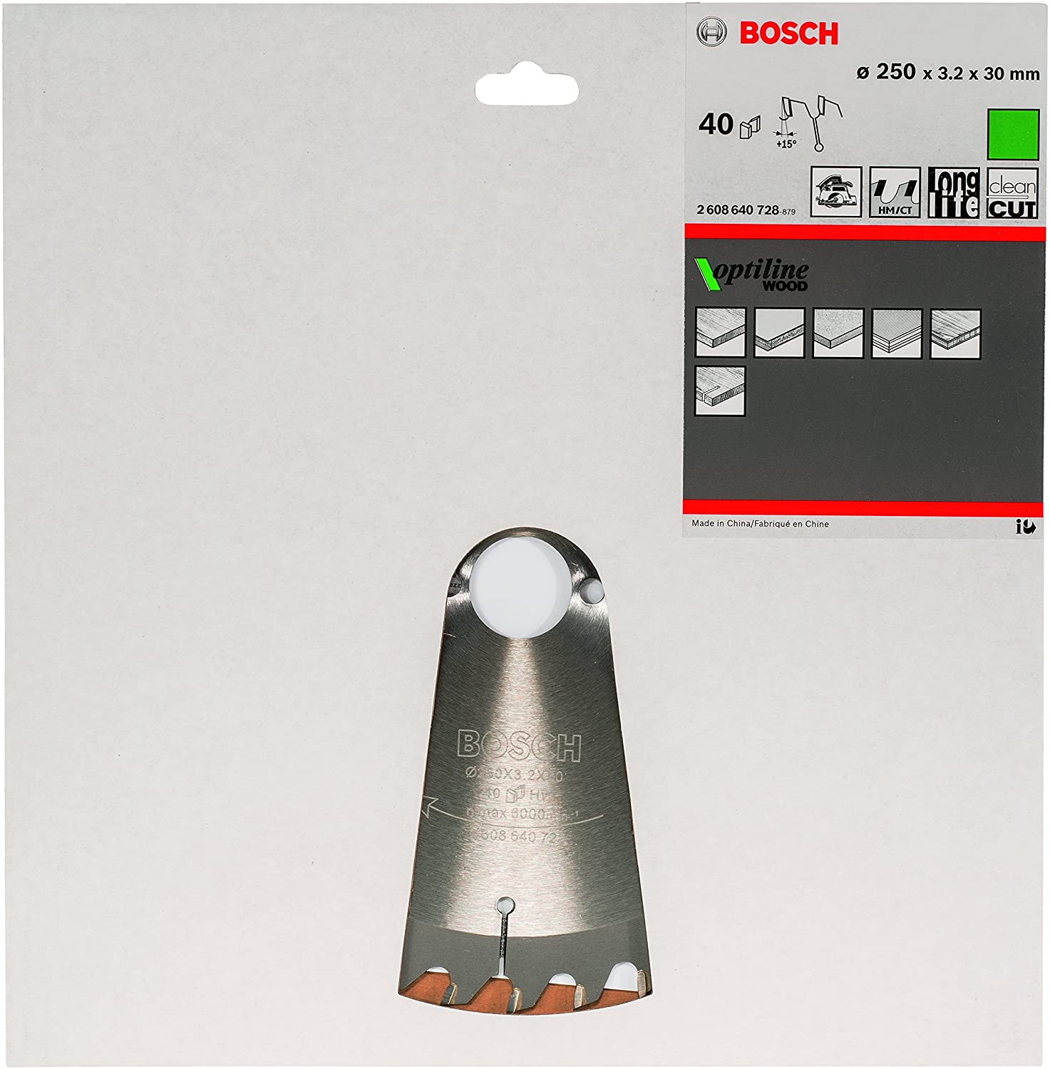 Bosch 1x PRO Wood Circular Saw Blade for Corded Hand-Held Circular Saws (for Softwood Hardwood, diameter mm - Image 2