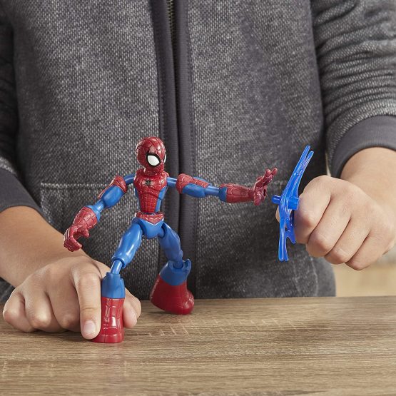 Marvel Spider-Man Bend and Flex Spider-Man Action Figure Toy, 15-cm Flexible Figure, Includes Web Accessory, For Children Aged 6 and Up - Image 4