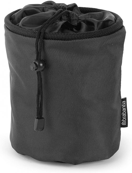 Brabantia Premium Clothes Peg Bag (Black) Drawstring Closure, Hanging Snap Hook, Durable Material