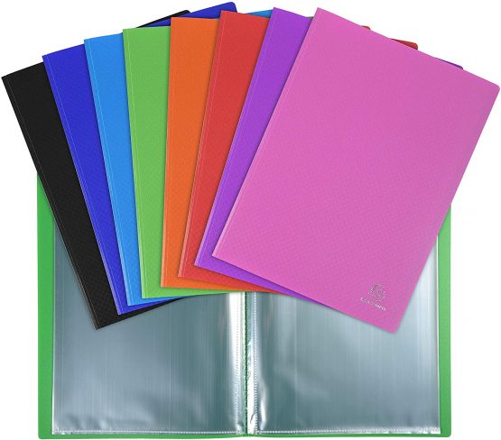 Exacompta Semi-rigid PP Display Book A4 20 Pockets Blue - Image 4