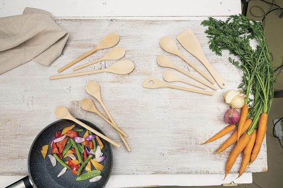 Tescoma Set 3 Oval Spoons Woody, Assorted, 37.5 x 9.5 x 2.5 cm - Image 3